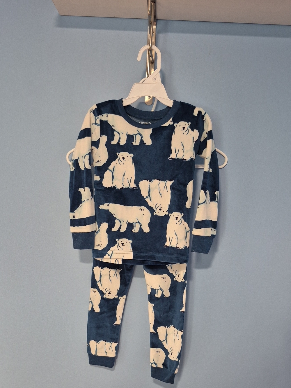 🧡5 For $20🧡Carter's Navy and White Polar Bear Pajama Set